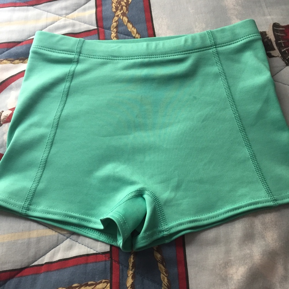 Spandex shorts teal color